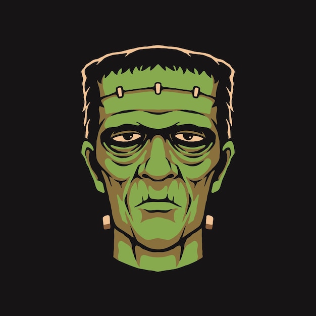 ilustración de la cara de frankenstein