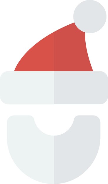 Ilustración de cara de santa claus en estilo minimalista