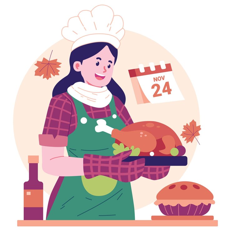 Ilustración del carácter de Acción de Gracias