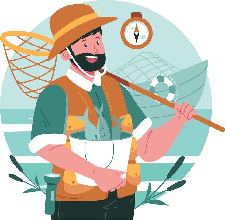 Ilustración del carácter de la pesca