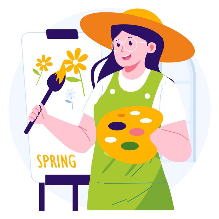 Ilustración del carácter de la primavera
