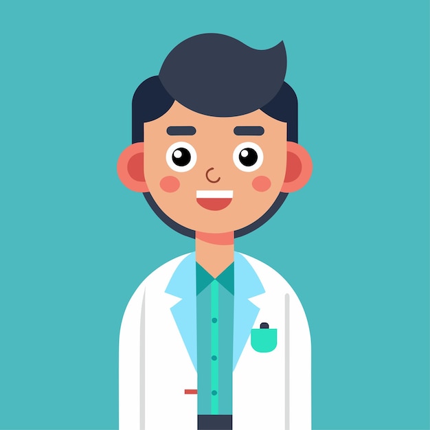 Ilustración de caracteres vectoriales de técnicos médicos en estilo plano