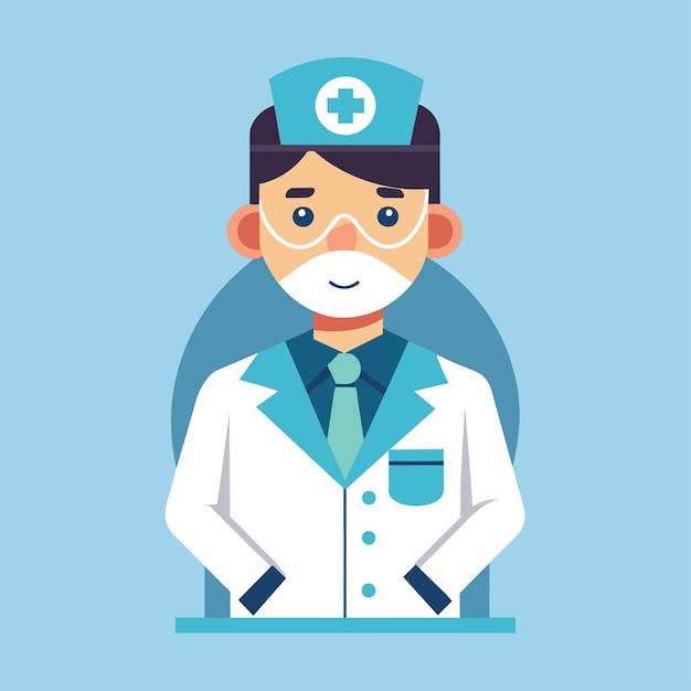 Ilustración de caracteres vectoriales de técnicos médicos en estilo plano