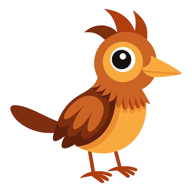Ilustración de la caricatura de Cute Woodcock en blanco