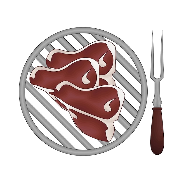 Vector ilustración de la carne de res