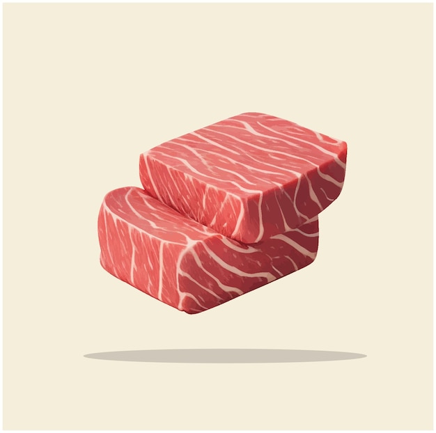 Vector ilustración de una carne de res