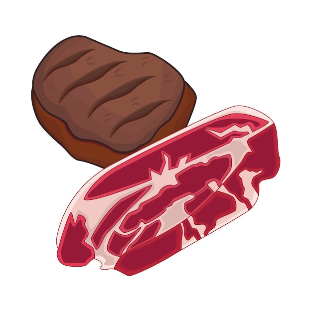 Vector ilustración de la carne de res