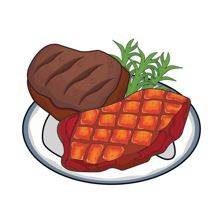 Vector ilustración de la carne de res