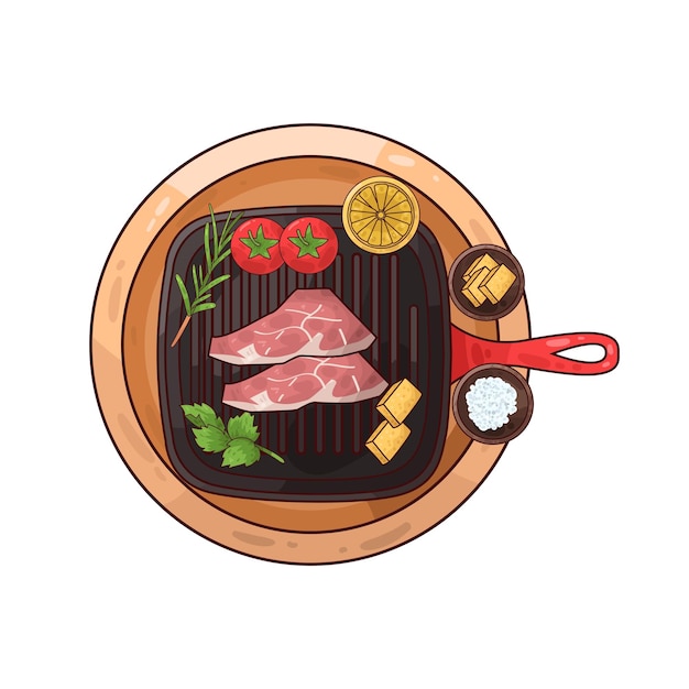 Ilustración de la carne