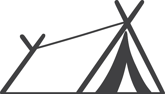 Ilustración de carpas y campamentos dibujados a mano