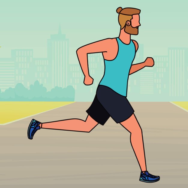 Ilustración de la carrera matutina