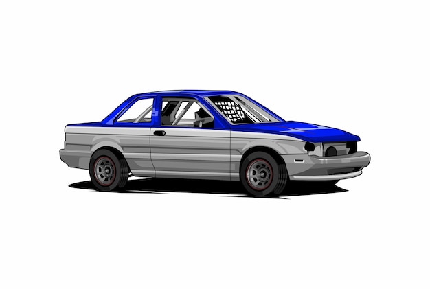 ilustración de carreras de autos stock