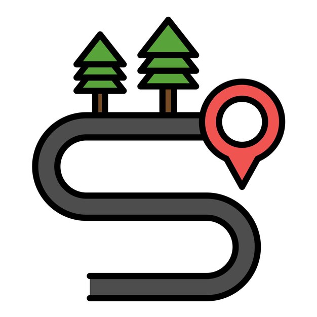 Ilustración de una carretera sellada