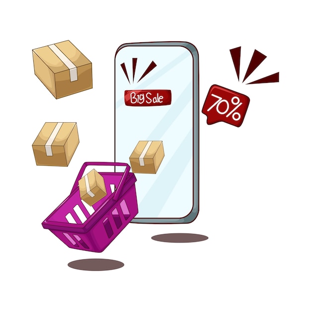 Ilustración del carrito de compras