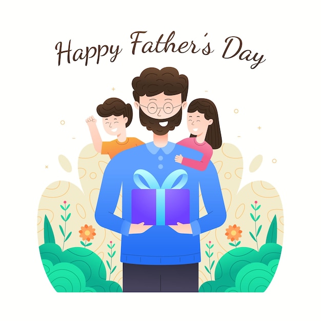 Ilustración del cartel del feliz día del padre