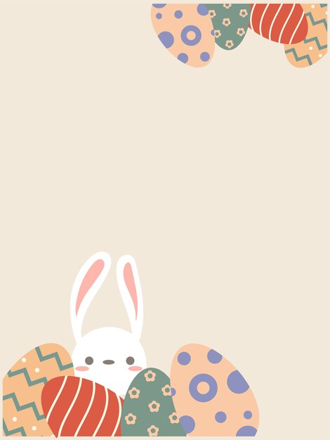 Ilustración del cartel de Pascua Fondo del papel tapiz vectorial
