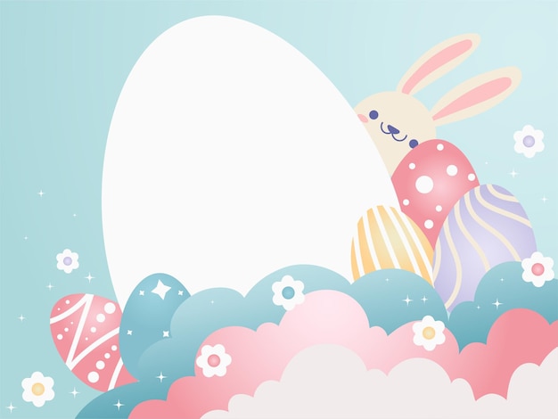 Ilustración del cartel de Pascua Fondo del papel tapiz vectorial