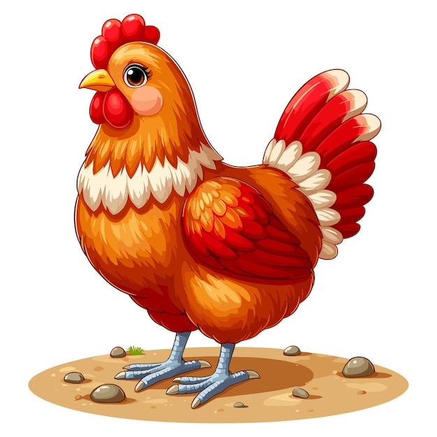 Vector ilustración del cartón vectorial de pollo