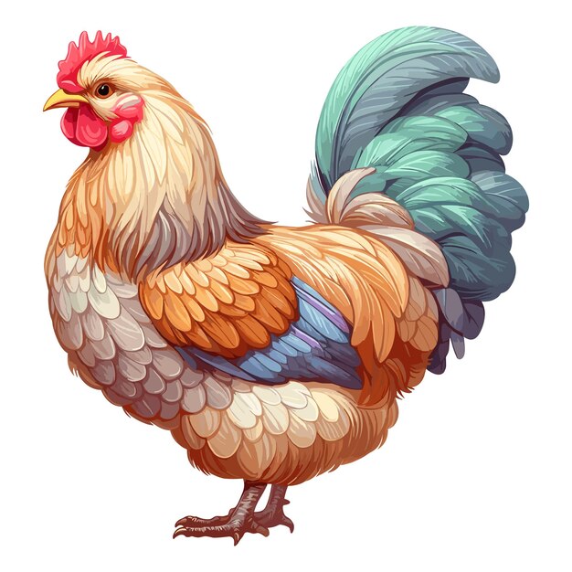 Vector ilustración del cartón vectorial de pollo