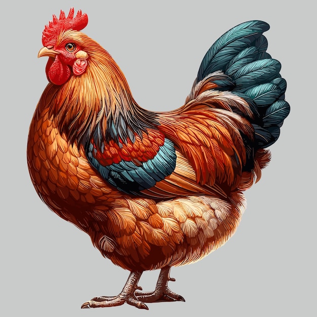 Vector ilustración del cartón vectorial de pollo