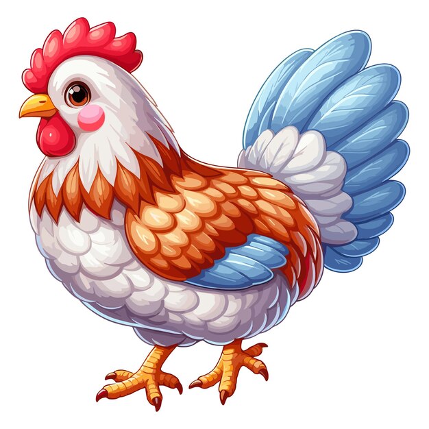 Vector ilustración del cartón vectorial de pollo