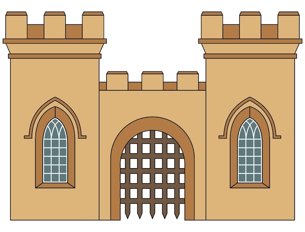 Vector ilustración de un castillo en vector