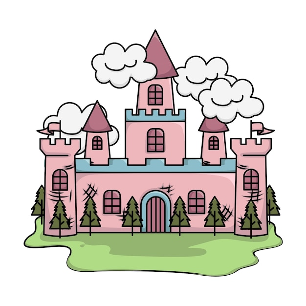 Vector ilustración del castillo