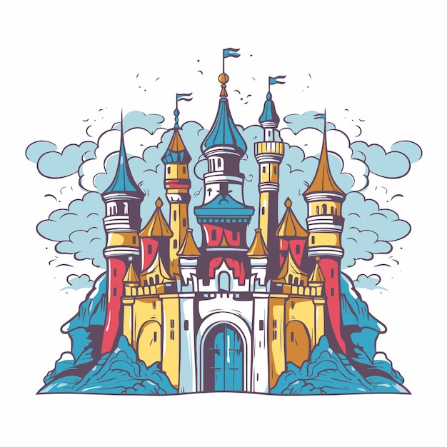 Vector ilustración de un castillo