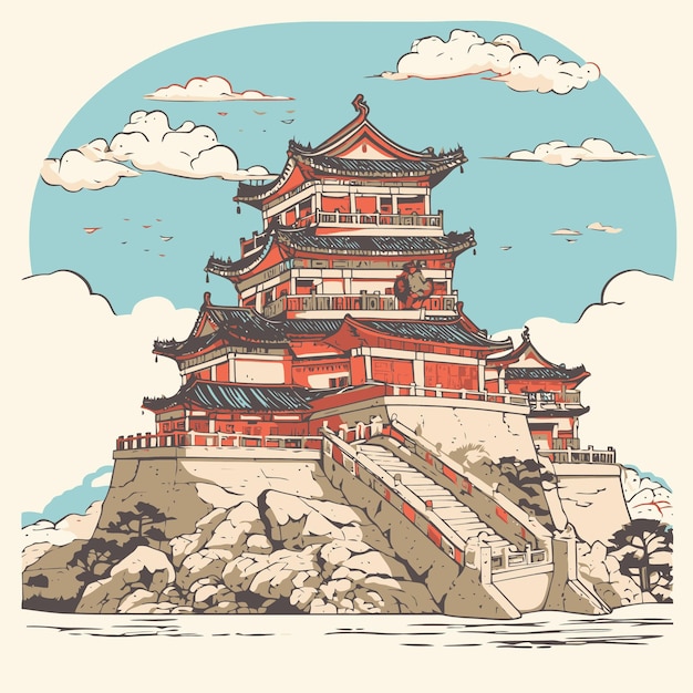 ilustración de un castillo