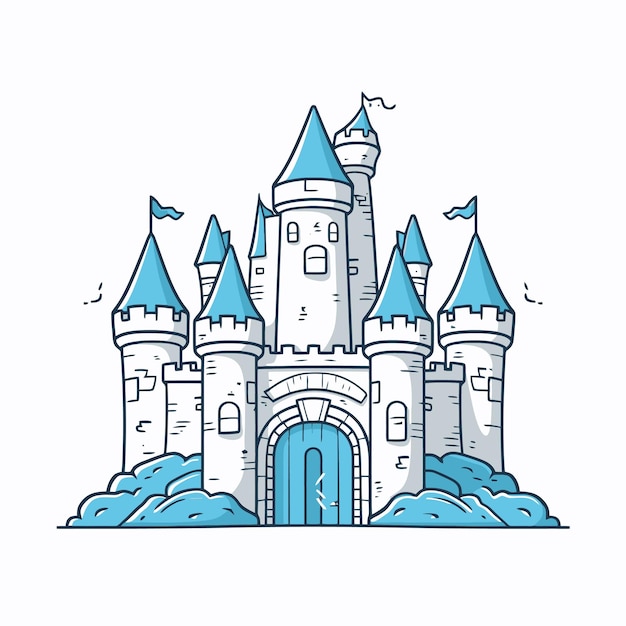 Vector ilustración de un castillo