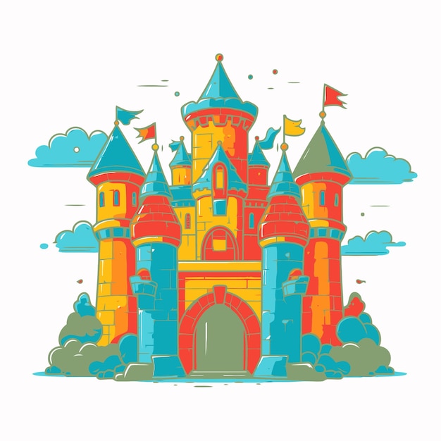 Vector ilustración de un castillo