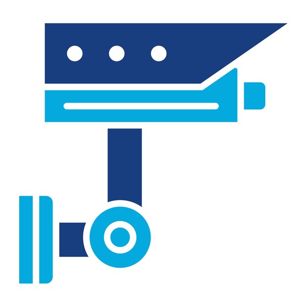 Ilustración de CCTV en dos tonos