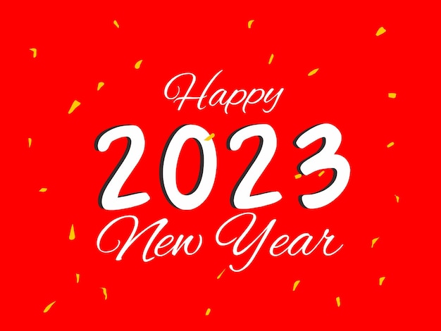 Ilustración de celebración de banner de plantilla de feliz año nuevo 2023