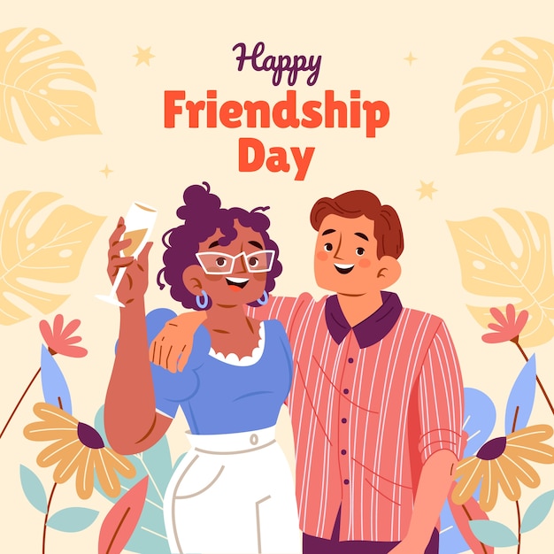 Ilustración para la celebración del día de la amistad
