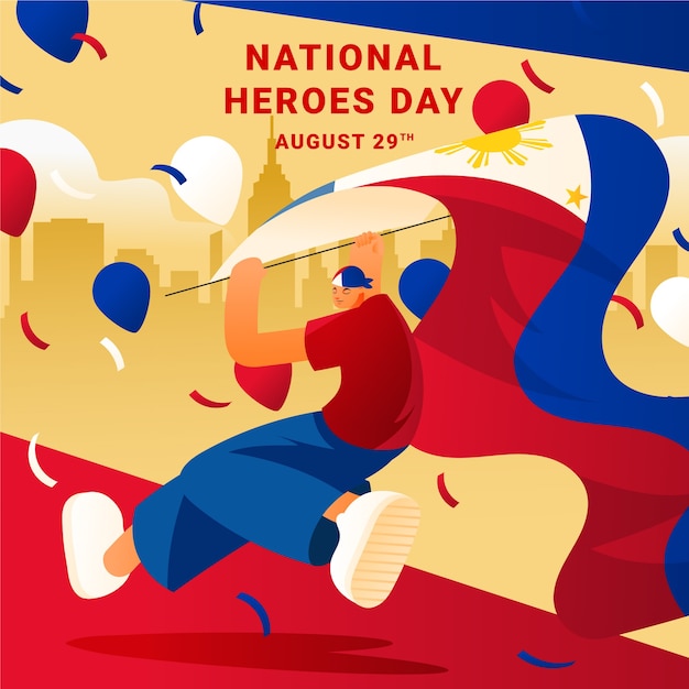 Ilustración para la celebración del Día de los Héroes Nacionales de Filipinas