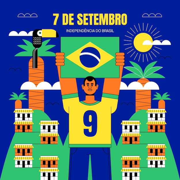 Ilustración para la celebración del día de la independencia de brasil