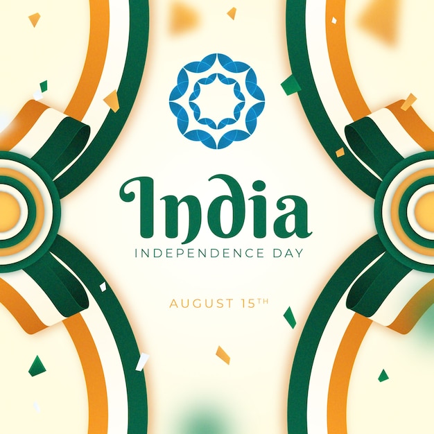 Ilustración para la celebración del día de la independencia de la india