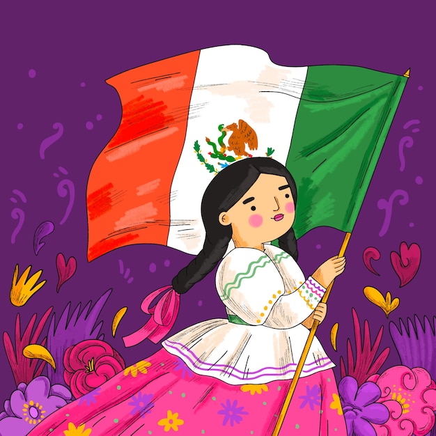 Vector ilustración para la celebración del día de la independencia de méxico