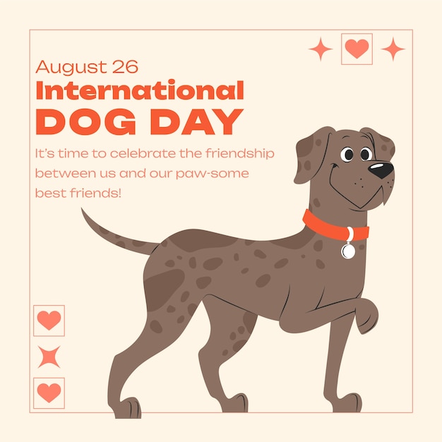 Ilustración para la celebración del día internacional del perro.