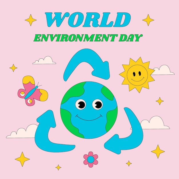 Ilustración para la celebración del día mundial del medio ambiente