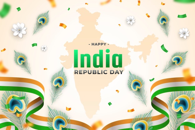 Vector ilustración de celebración del día de la república india