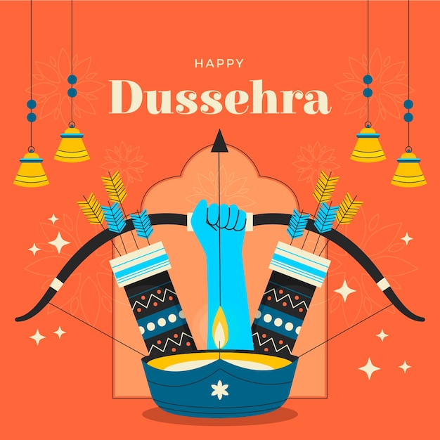 Ilustración para la celebración del festival dussehra.