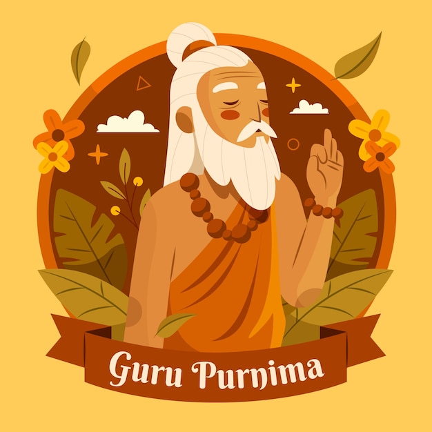 Ilustración para la celebración de guru purnima