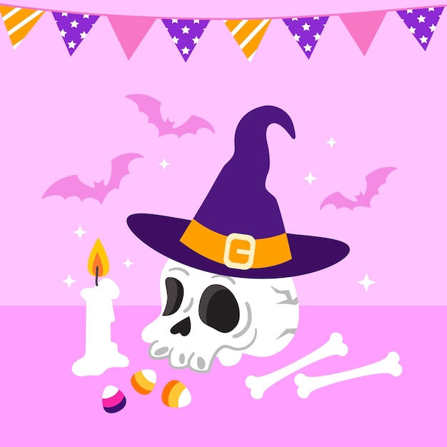 Vector ilustración de celebración de halloween