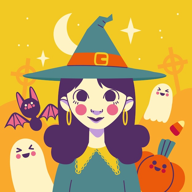 Vector ilustración de celebración de halloween