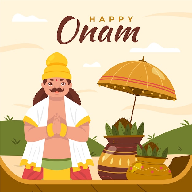 Ilustración para la celebración hindú de onam