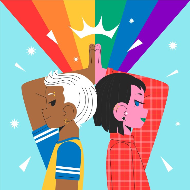 Vector ilustración de la celebración del mes del orgullo plano