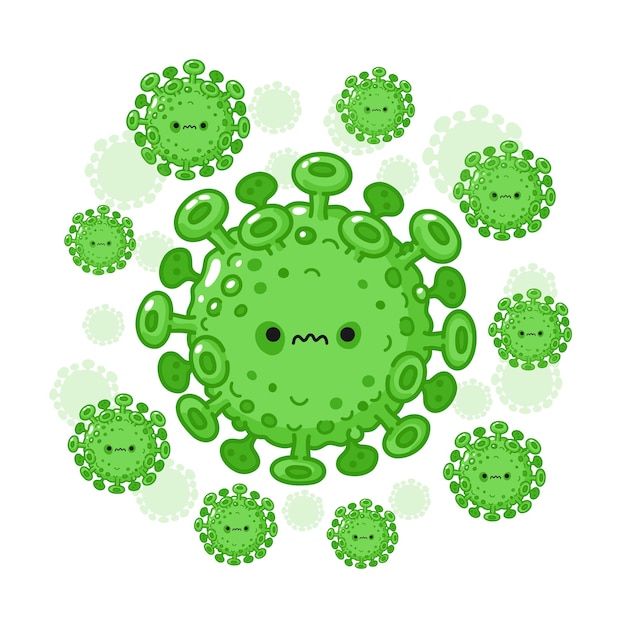 Ilustración de células de virus