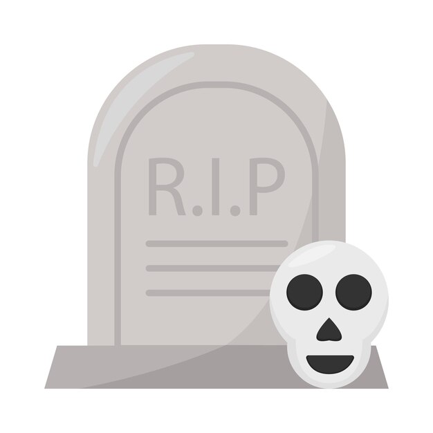 Vector ilustración del cementerio