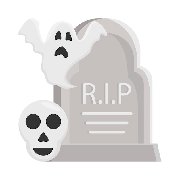 Vector ilustración del cementerio